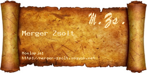 Merger Zsolt névjegykártya